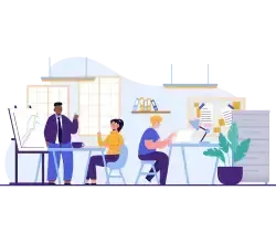 Modern architecture office using Archezy project management software
