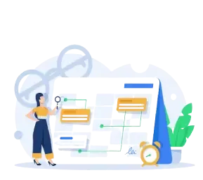 Graphic illustrating delayed project timeline problems in architectural workflow